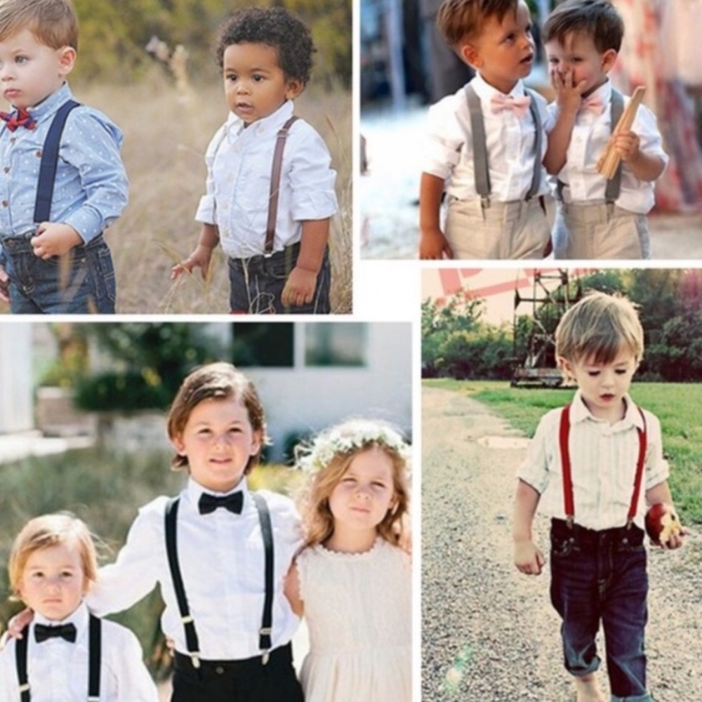 PINK GIRLS SUSPENDER & BOW TIE SET - *NWT* - Picture 2 of 3